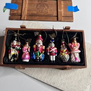 Thomas Pacconi Classics 2004 Nutcracker Suite Glass Ornaments Set of 6 DAMAGED